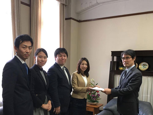 予算要望書を提出　京都党