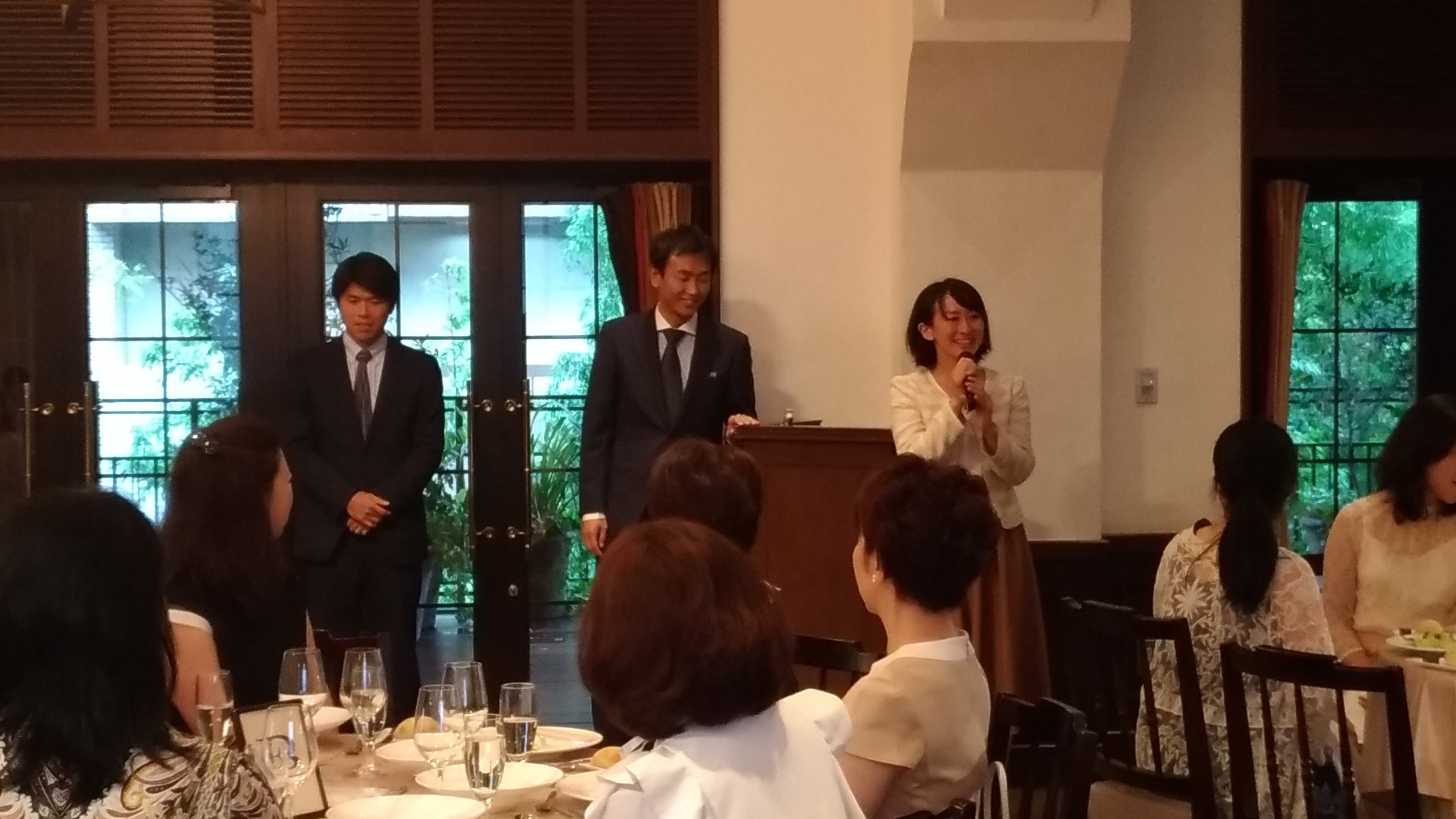 後援会会合にて下京・神谷支部長＆西京・こうの支部長と