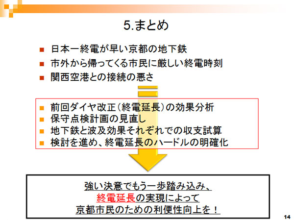 地下鉄終電の延長に関する調査報告書14
